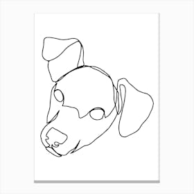 Dog Drawing Monoline Drawing Line Art 1 Stampe su tela