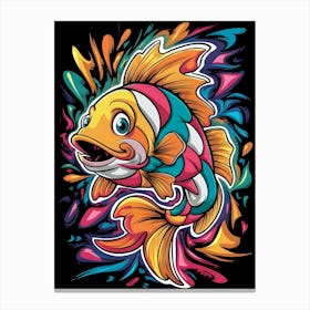 Fish T - Shirt 2 Canvas Print