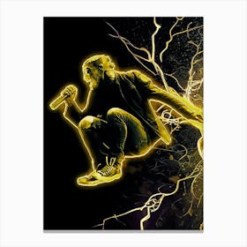 Corey Taylor Neon Canvas Print