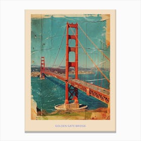 Kitsch Golden Gate Bridge Poster 1 Canvas Print