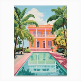 Barbados Mansion With A Pool 0 Canvas Print