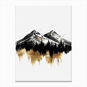 Gold Mountains Canvas Art Canvas Print