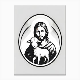 Jesus With A Lamb 3 Canvas Print