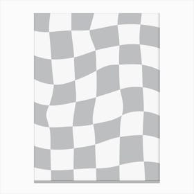 Checkerboard - Grey Canvas Print