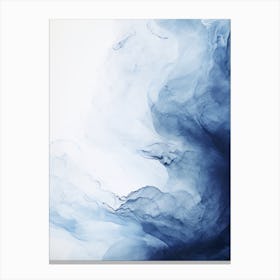 Blue Ink Painting Canvas Print