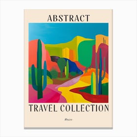 Abstract Travel Collection Poster Mexico 1 Canvas Print