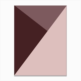 Neutral Brown Boho Colour Block Geometric Canvas Print