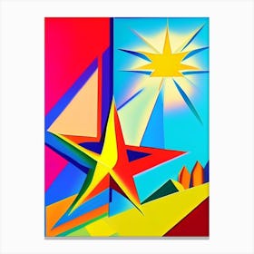 Binary Star Abstract Modern Pop Space Canvas Print