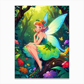 Fairy In The Forest 2 Canvas Print