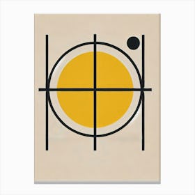 bauhaus yellow circle poster Canvas Print