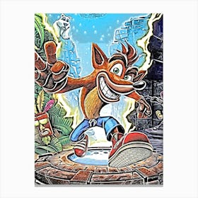 Crash Bandicoot Videogame Canvas Print