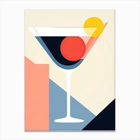 Mid Century Modern Bellini Floral Infusion Cocktail 2 Canvas Print