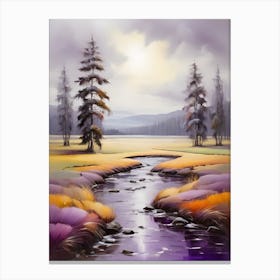 Stream In The Woods Canvas Print