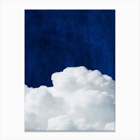 Cloud Navy Blue 1 Canvas Print