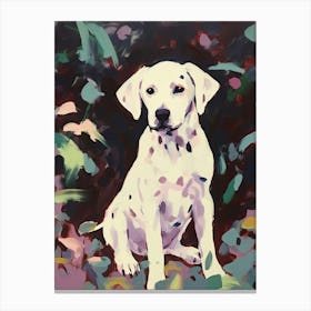 A Dalmatian Dog Painting, Impressionist 2 Canvas Print