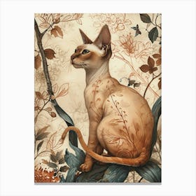 Oriental Shorthair Cat Japanese Illustration 2 Canvas Print