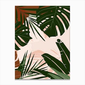 Tropical Leaves Background 3 Canvas Print