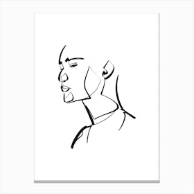 Minimalist Portrait Of A Woman Canvas Print