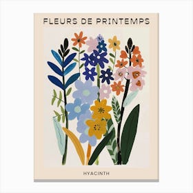 Spring Floral French Poster  Hyacinth 2 Canvas Print