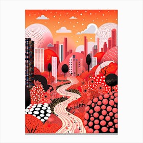 Buenos Aires, Illustration In The Style Of Pop Art 2 Canvas Print