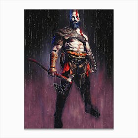 Kratos Game God Of War 1 Canvas Print