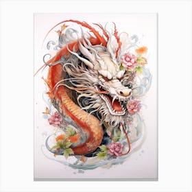 Dragon Close Up Traditional Chinese Style 8 Canvas Print
