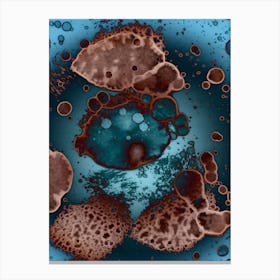 Watercolor Abstraction Blue Canvas Print