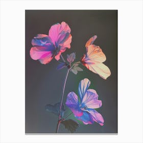 Iridescent Flower Geranium 2 Canvas Print