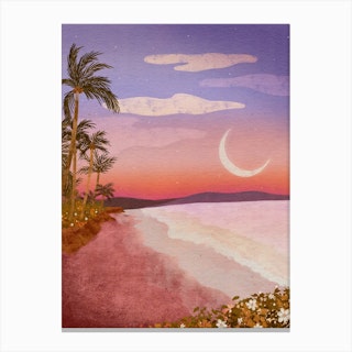 Beach Moon Canvas Print