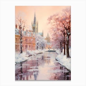 Dreamy Winter Painting Cambridge United Kingdom 1 Canvas Print