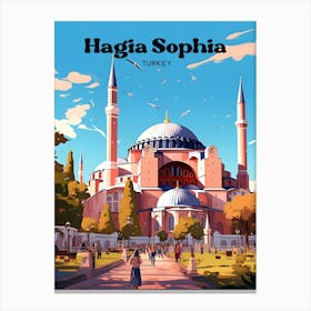 Hagia Sophia Turkey Istanbul Travel Art Canvas Print