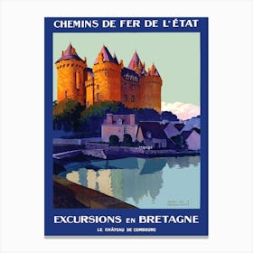 Chateau De Comborg, Bretagne, France Canvas Print