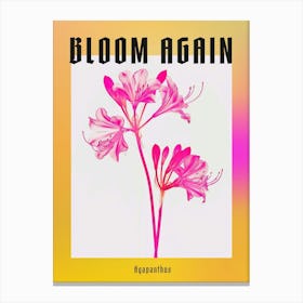 Hot Pink Agapanthus 3 Poster Canvas Print