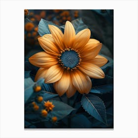 Sunflower In The Dark 1 Canvas Print
