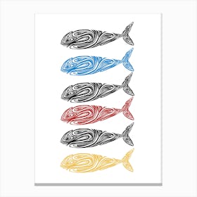 Whales.3.1. Uk Canvas Print