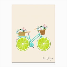 Le vélo citron Canvas Print