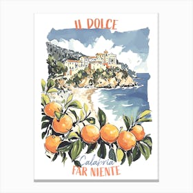 Il Dolce Far Niente Calabria Oranges Canvas Print