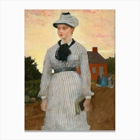 The Red School House (1873), Winslow Homer Canvas Print