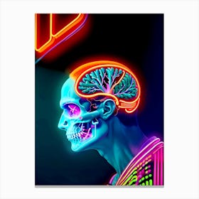 Neon Skull 14 Canvas Print