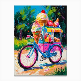 Ice Cream Bicycle Canvas Print