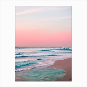 Baga Beach, Goa, India Pink Photography 1 Canvas Print
