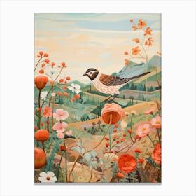 House Sparrow 3 Detailed Bird Painting Canvas Print
