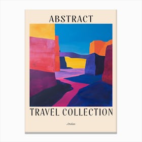 Abstract Travel Collection Poster Jordan 2 Canvas Print