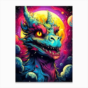 Dragon In Space Canvas Print