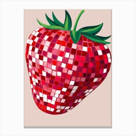 Mosaic Strawberry Canvas Print