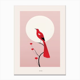 Minimalist Bird Bird Poster Canvas Print