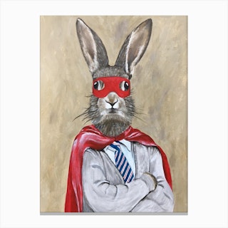 Super Rabbit Canvas Print