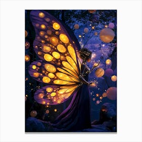 Fairy with huge wings Canvas Print