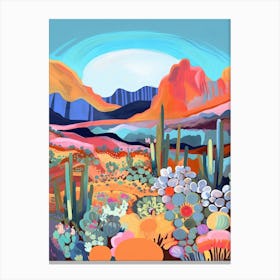 Colourful Desert Illustration 12 Canvas Print