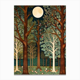 William Morris Moonlight In The Forest 85 Canvas Print